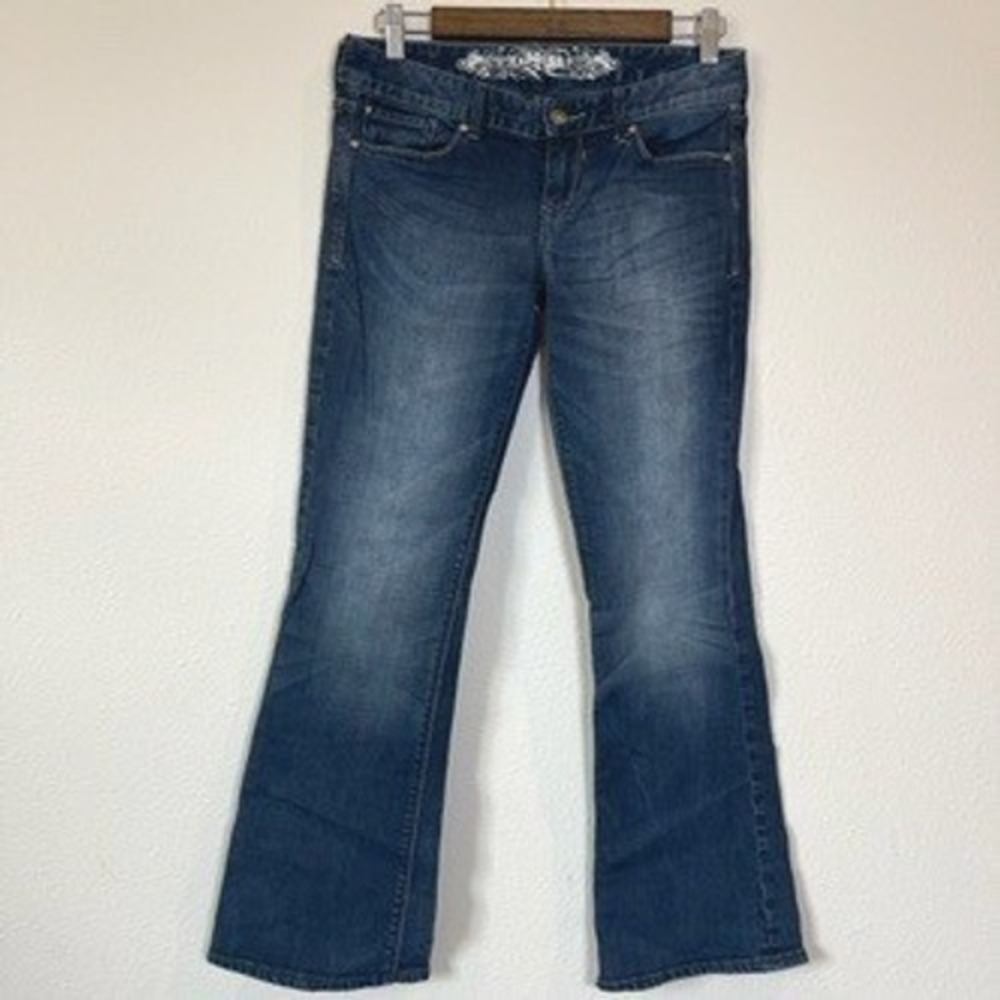 Express Jeans Stella Boot Regular Fit Low Rise Denim Blue Size 4S Y2K